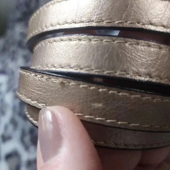 Claudio Ferrici | Mini Moto Bag Champaing Color Leather with Gold Hardware - Picture 11 of 13